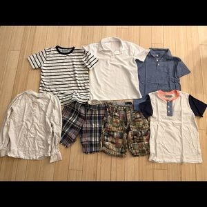 Lot of 7 Crewcuts Shirts and shorts size 8/10